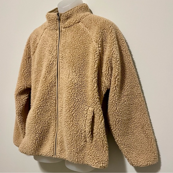 EUC | Sonoma Cozy Soft Tan Teddy Jacket | Size XL - Picture 2 of 9